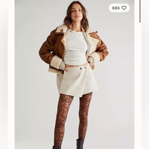 NWT Free People Emmy Suede Mini Skort